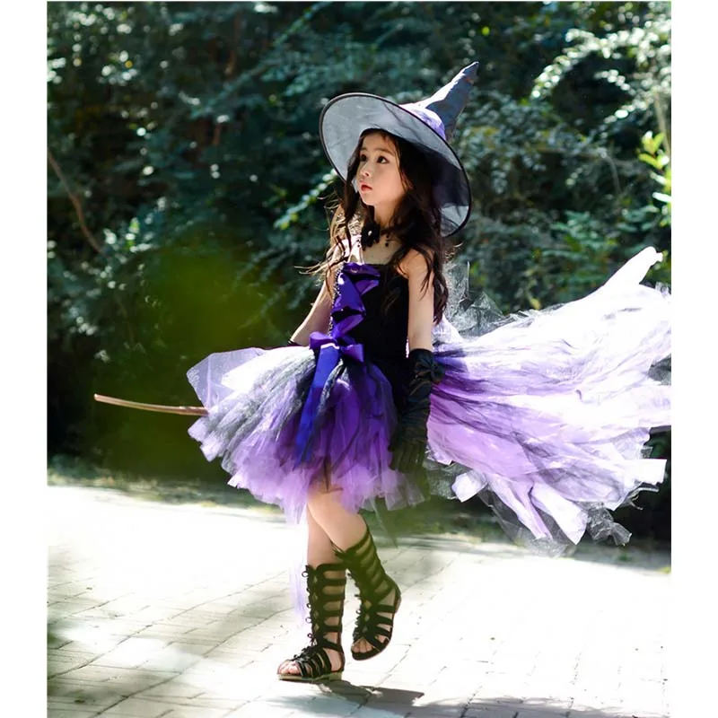 Платье-пачка для девочек на Хэллоуин детская одежда костюмированной вечеринки