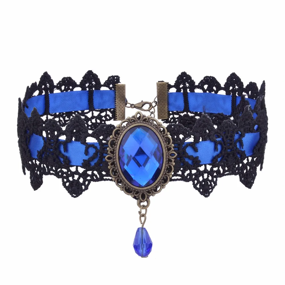 2020 Соблазнительные готические Чокеры Collares черное кружевное ожерелье чокер с