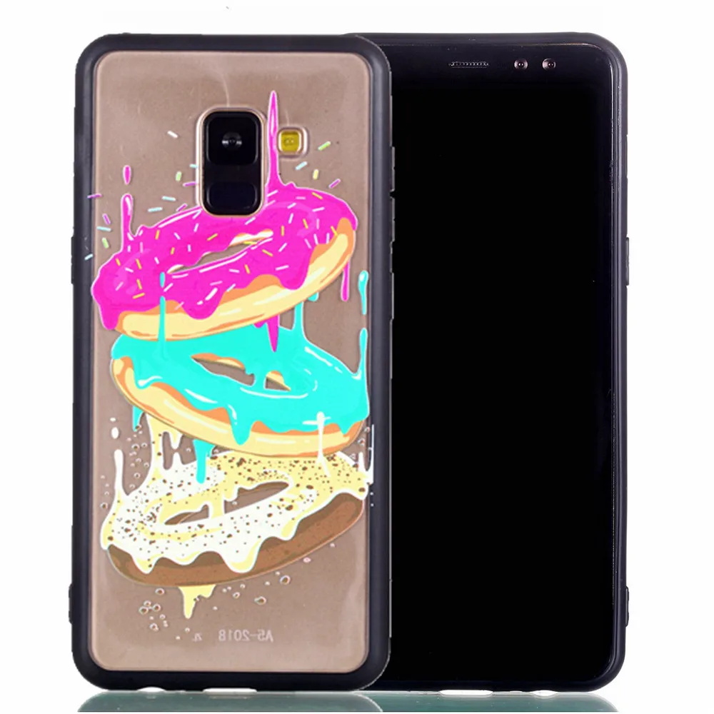 Прозрачный дурмана и чехлы для телефонов с рисунком &quotдля samsung A8 2018 мягкий