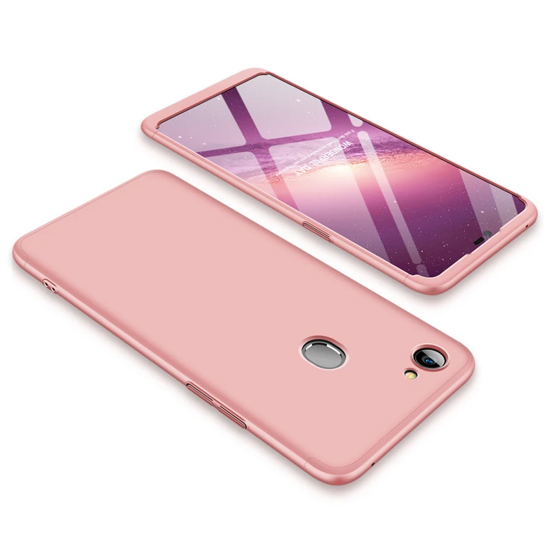 Rose Gold Высококачественный защитный чехол для OPPO F7 чехол TPFIX ПК Жесткий 360 полноразмерный защитный чехол-Обложка для OPPO A83 A79 A75 A73 F5 Молодежные F3 F1S R15 R11 R11S плюс K1 R17 F9 - Цвет: Rose Gold