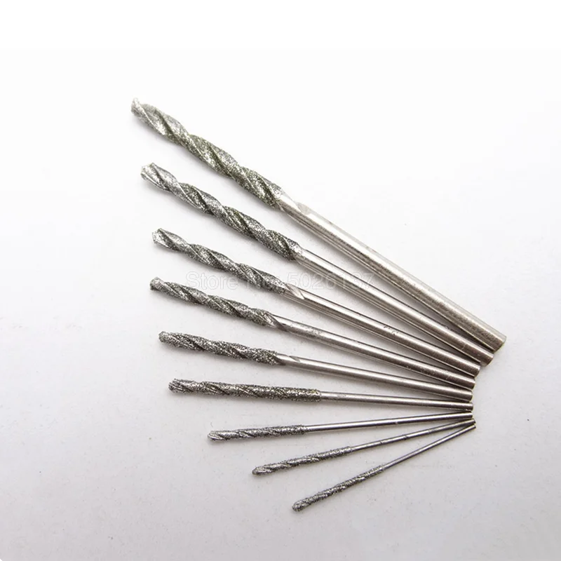 1 шт. Алмазная насадка спиральная Шлифовальная головка сверло для стекла мягкой