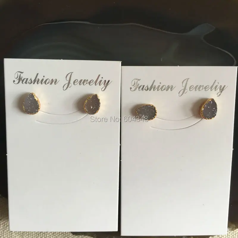 5 пар серьги гвоздики из искусственного кварца 6x8|drop stud earrings|stud earringsquartz earrings |