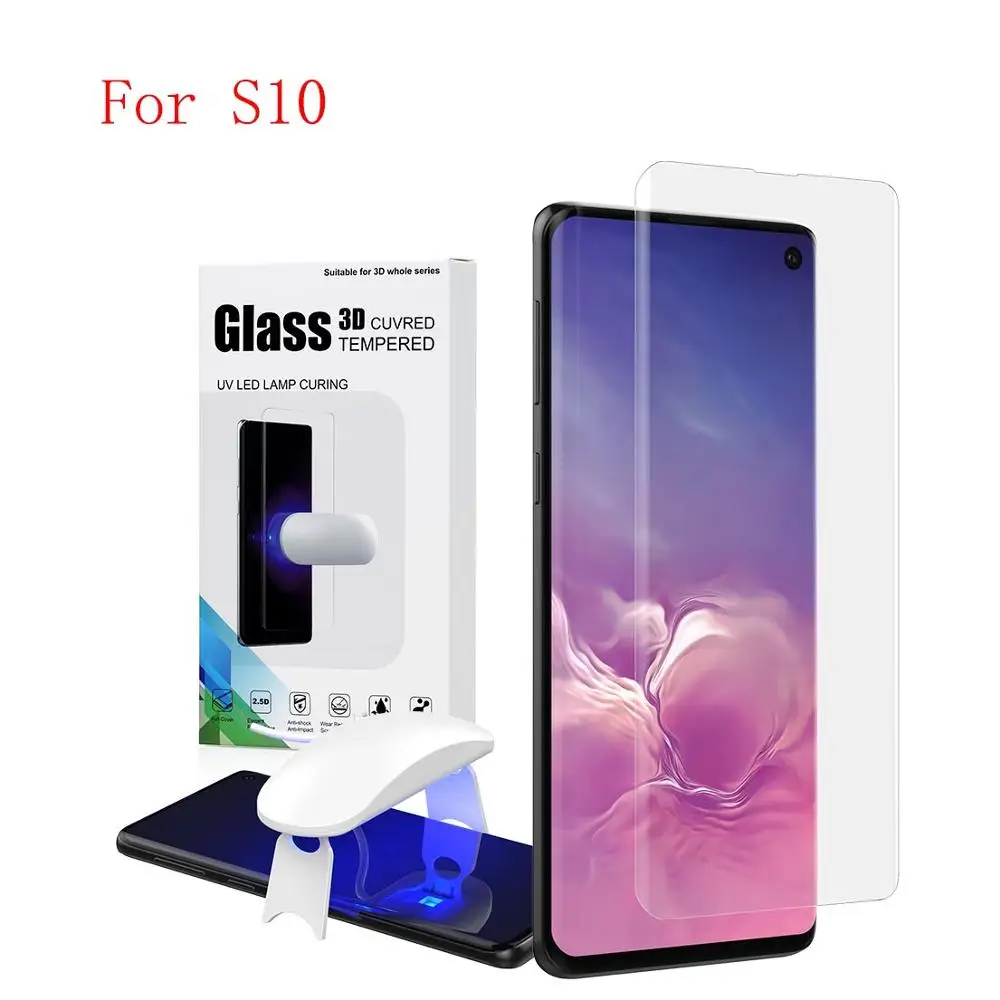 for s10 УФ-стекло для samsung Galaxy S10 Plus, защита экрана, закаленное стекло для Galaxy S10 S10Plus S10 5G, изогнутая защитная пленка S10 - Цвет: for s10