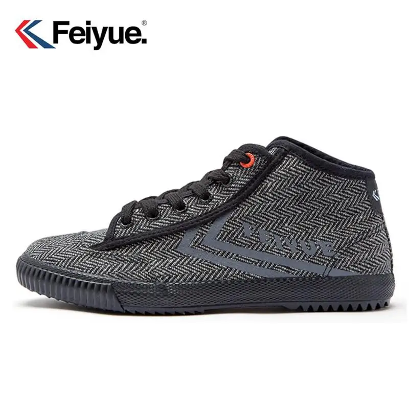 Feiyue/обувь черного цвета; классические кроссовки Felo X Feiyue; обувь для боевых искусств Taichi Kungfu; Мужская и женская обувь - Цвет: Black shoes