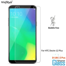 2PCS For Glass HTC Desire 12 Plus Screen Protector Tempered Glass For HTC Desire 12 Plus Glass Protective Phone Film WolfRule