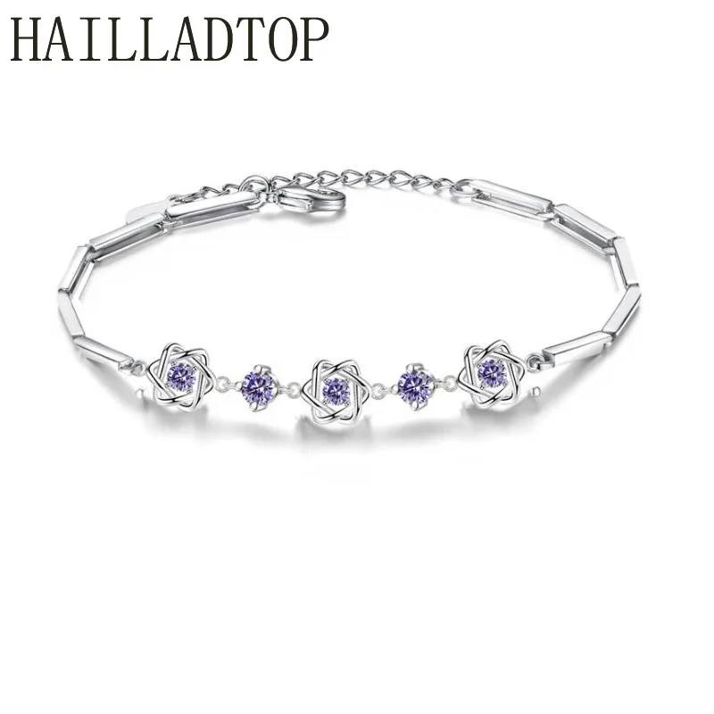 Браслеты со звездой Давида серебряные ювелирные изделия модный браслет