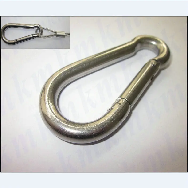 100 шт./лот m5x50 мм маленькие карабины из нержавеющей стали DIN5299C|stainless spring hook|snap