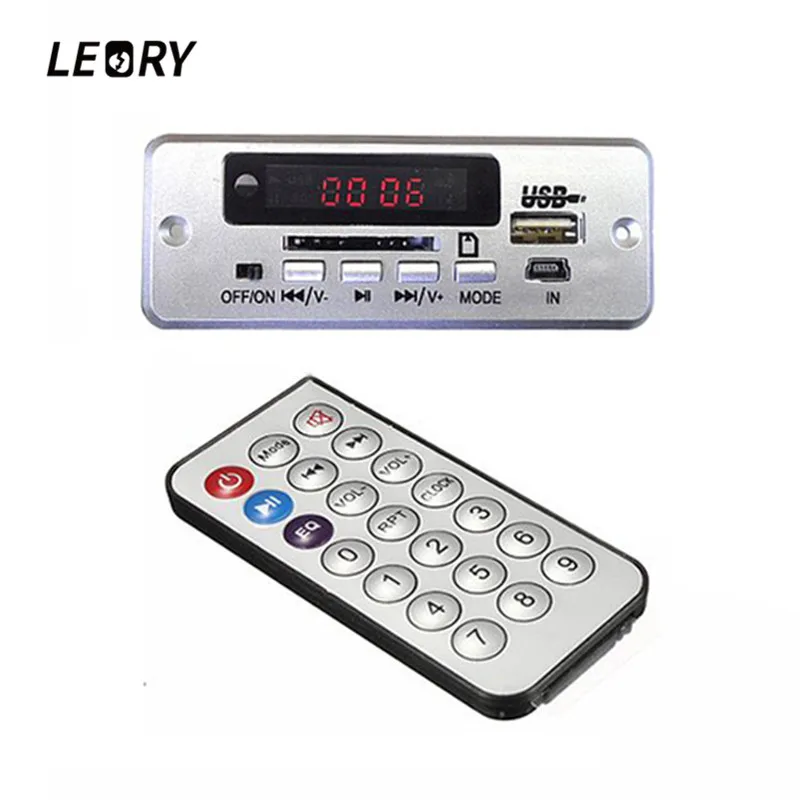 LEORY MP3 декодер доска звуковой модуль 5 V светодиодный декодирующая плата с