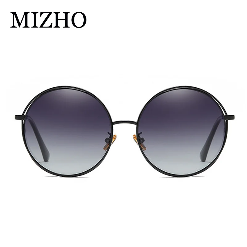 Женские зеркальные очки MIZHO Future поляризационные из медного металла круглый