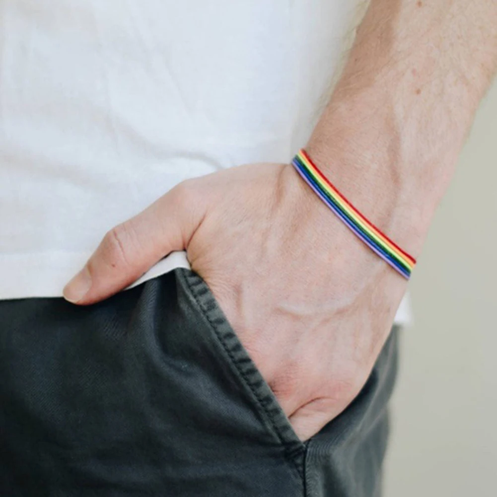 Радужные лесбийские лесбиянки гордость геев Плетеный веревочный плетеный