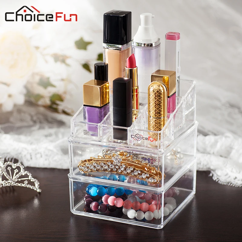 CHOICEFUN акриловая коробка для хранения косметики и ювелирных изделий высокое