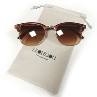 leonlion 100 polarized vintage semi rimless brand designer sunglasses womenmen classic oculos de sol gafas retro sun glasses