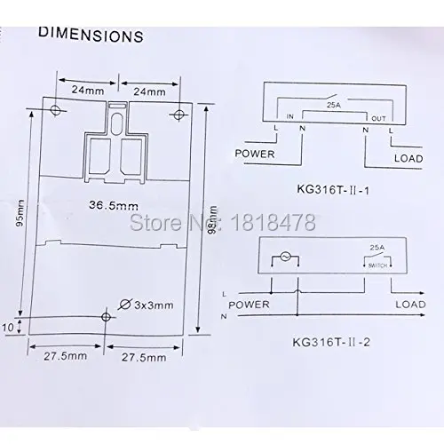 KG316T II AC 220V 50Hz LCD цифровой дисплей микрокомпьютер программируемый таймер
