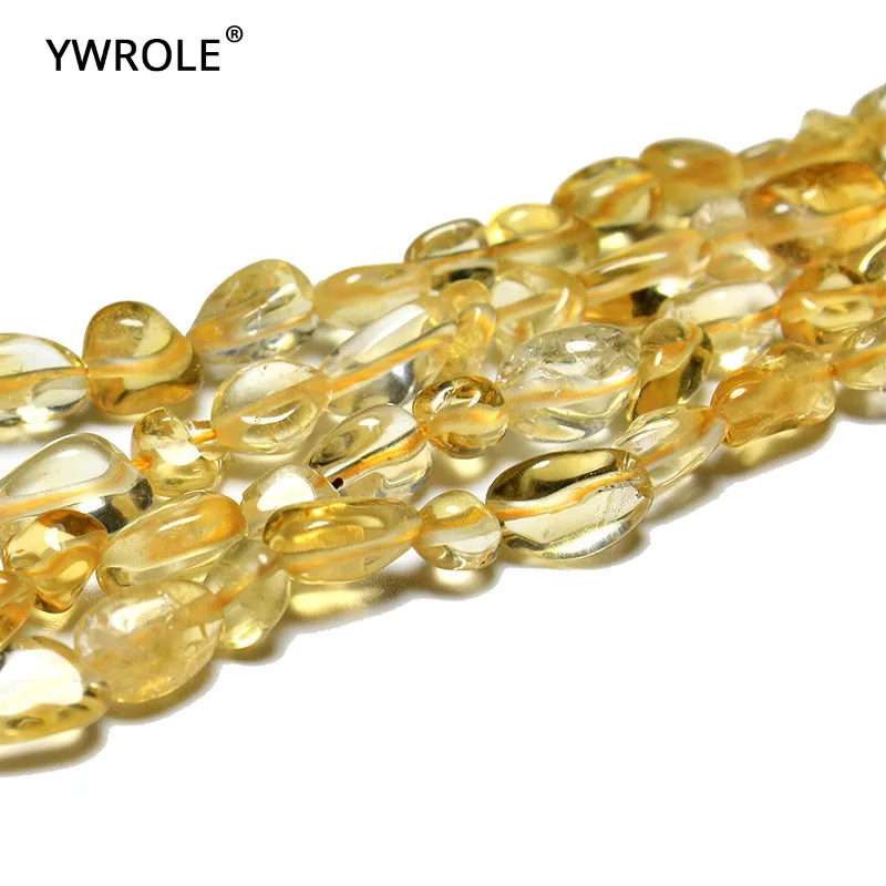 Нерегулярные прямые отверстия цитрин желтый кристалл натуральный камень бусины