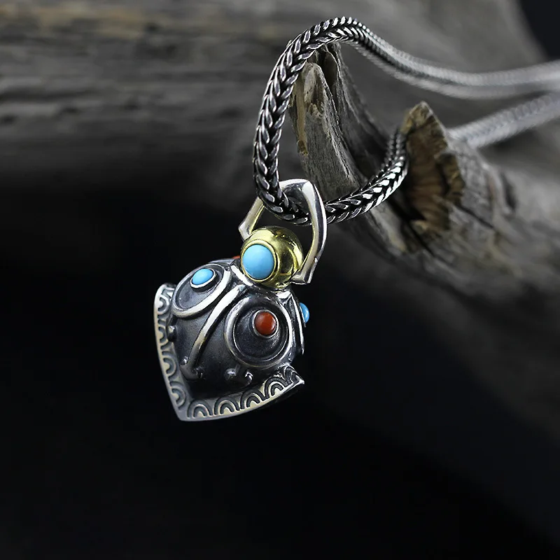 Винтажные колокольчики экзорцизма из серебра 100% пробы ожерелье для женщин и