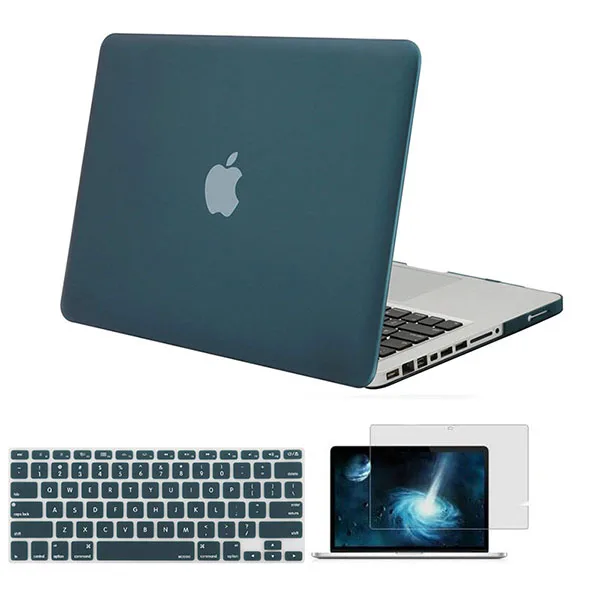 MOSISO ноутбука Пластик матовый чехол для Macbook Pro 13 компакт-дисков A1278 год 2008-2012+ силиконовый КБ крышка+ Экран протектор - Цвет: Deep Teal