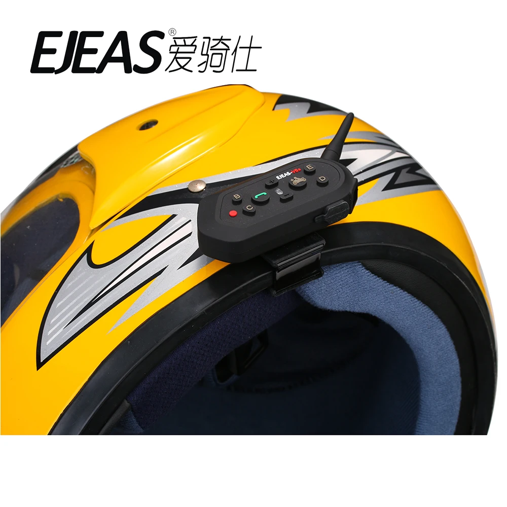 Ejeas E6 Bluetooth мотоциклетный шлем домофон гарнитура 6 Riders1200M Подключение Интерком для