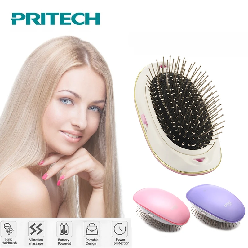 Электрическая мини расческа для волос PRITECH выпрямитель с отрицательной ионной