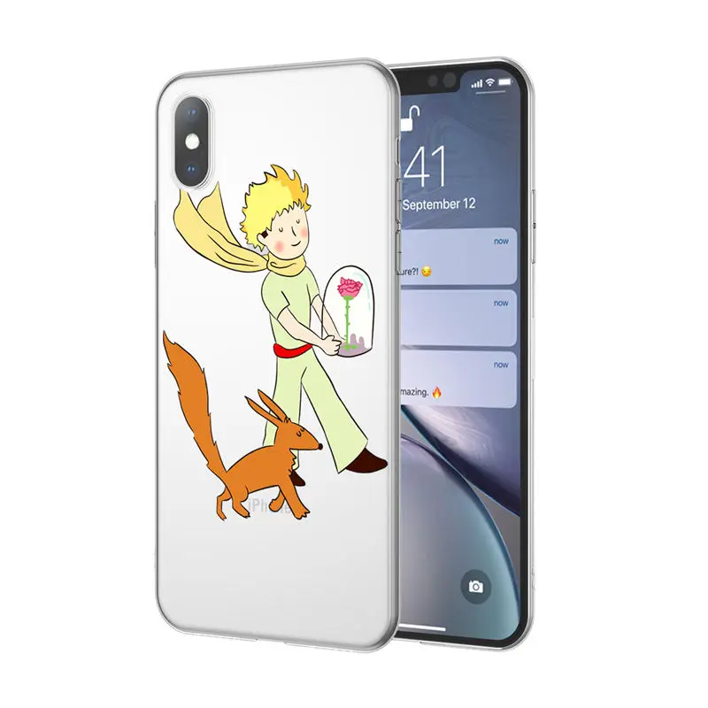 6764 Ottwn чехол для телефона для iPhone 11 Pro XS Max X XR 7 8 6 6s Plus 5 5S SE Прозрачный Маленький принц задняя крышка розы цветы Мягкий ТПУ чехол - Цвет: 6764