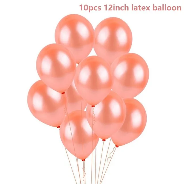 10pcs rose gold Воздушный шар с днем рождения, воздушные буквы, альфабе Рамадан, фольгированные воздущные шары Детские игрушки для свадьбы, вечеринки, дня рождения, гелиевые шары, вечерние шары - Цвет: 10pcs rose gold