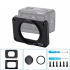 CHICLITS Передняя панель из алюминиевого сплава + 37 мм УФ-фильтр для объектива + солнцезащитный козырек для Sony RX0  RX0 II, с винтами и отвертками