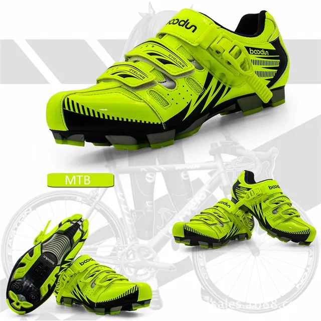 Green MTB Кроссовки для велоспорта, Мужская обувь для горного велосипеда, профессиональная обувь для горного велосипеда, гоночные кроссовки, Водонепроницаемая дышащая Спортивная обувь для улицы - Цвет: Green MTB