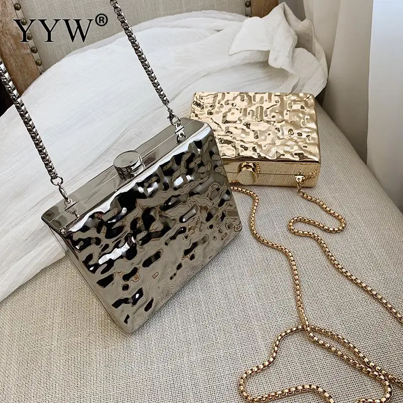 Женские вечерние сумки серебристого и золотого цвета женские клатчи модная