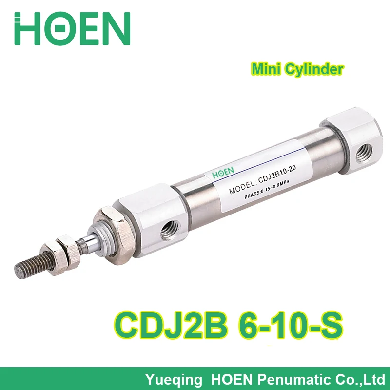 

Double Acting SMC Type Pneumatic Mini Air Cylinder CDJ2B6-10 Bore 6mm Stroke 10mm Model CDJ2B 6-10 6X10 6*10 6-10 mm