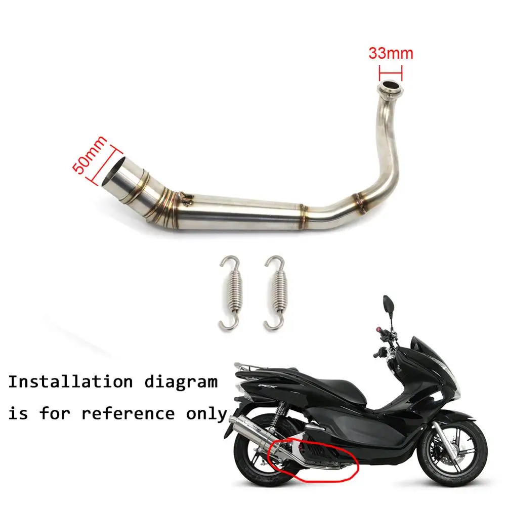 Аксессуары для мотоциклов Honda PCX125 PCX150 PCX 125/150 выхлопная средняя связь трубы глушитель трубы Silp on