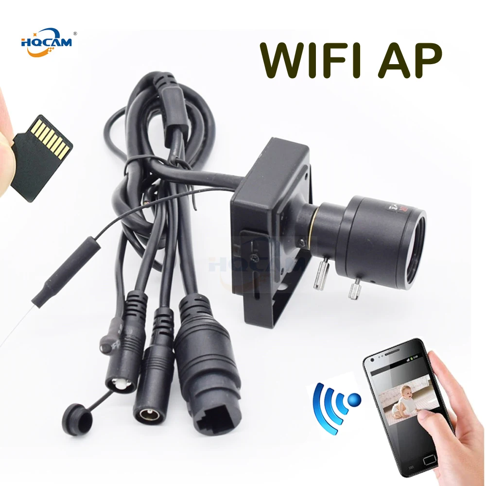 Мини Wi Fi IP камера HQCAM аудио 720P/960P/1080P слот для sd карты AP беспроводной 9 22 мм ручной