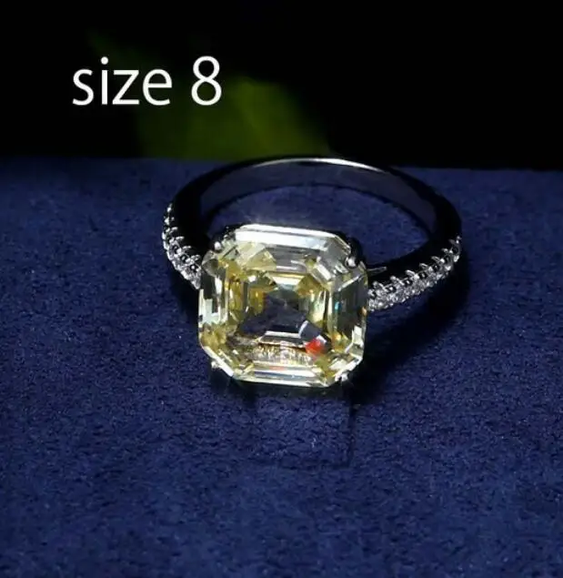 size 8 Модные кольца, кубический циркон, микро проложенный набор, полный размер, кольцо, медное основание для женщин, подарок, вечерние ювелирные изделия - Цвет основного камня: size 8