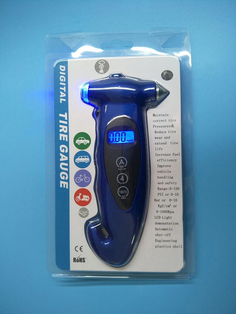 Tpms автомобильный датчик давления в шинах с подсветкой, высокоточный цифровой датчик давления в шинах, манометр для автомобильных шин
