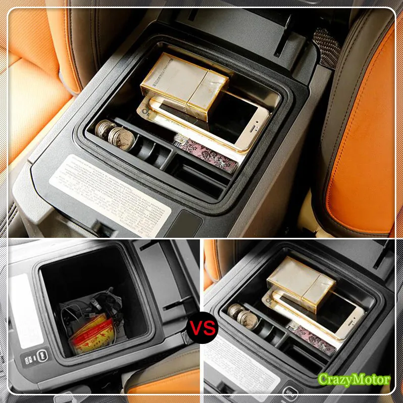 

For Toyota Land Cruiser Prado FJ120 FJ150 2003-2021 Black Central Console Armrest Glove Organizer Storage Box Tray Container