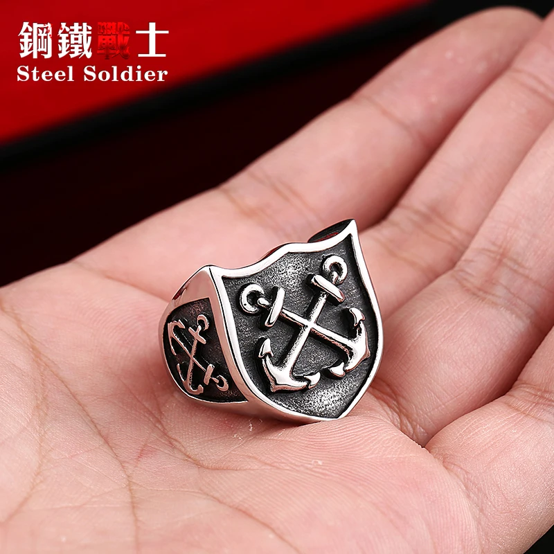 Стальной солдат Горячая продажа кольцо якоря из нержавеющей стали популярное