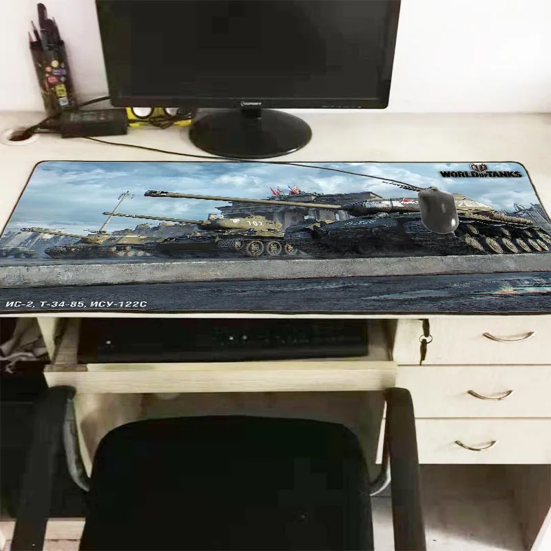 Mairuige 90X40 см World of Tanks аниме игровой большой фиксирующий край коврик для мыши L XL игра Персонализированная коврик для мыши для CS GO