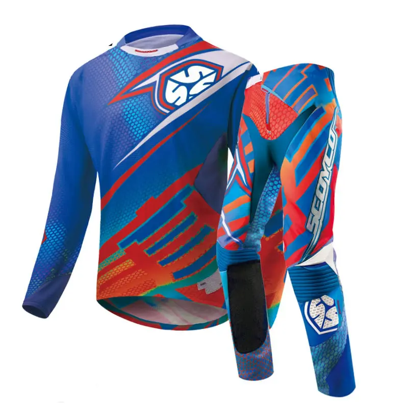 Protective Gears Combinations scoyco P041 T204 pants racing mens motocrss motorcycle training ATV Jersey MX clothing Black Blue |