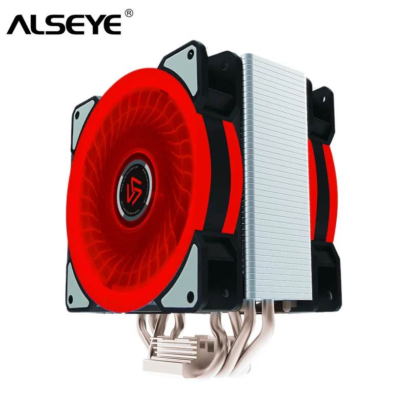 ALSEYE кулер для процессора 4 Тепловые трубы 4Pin 120 мм Вентилятор охлаждение LGA