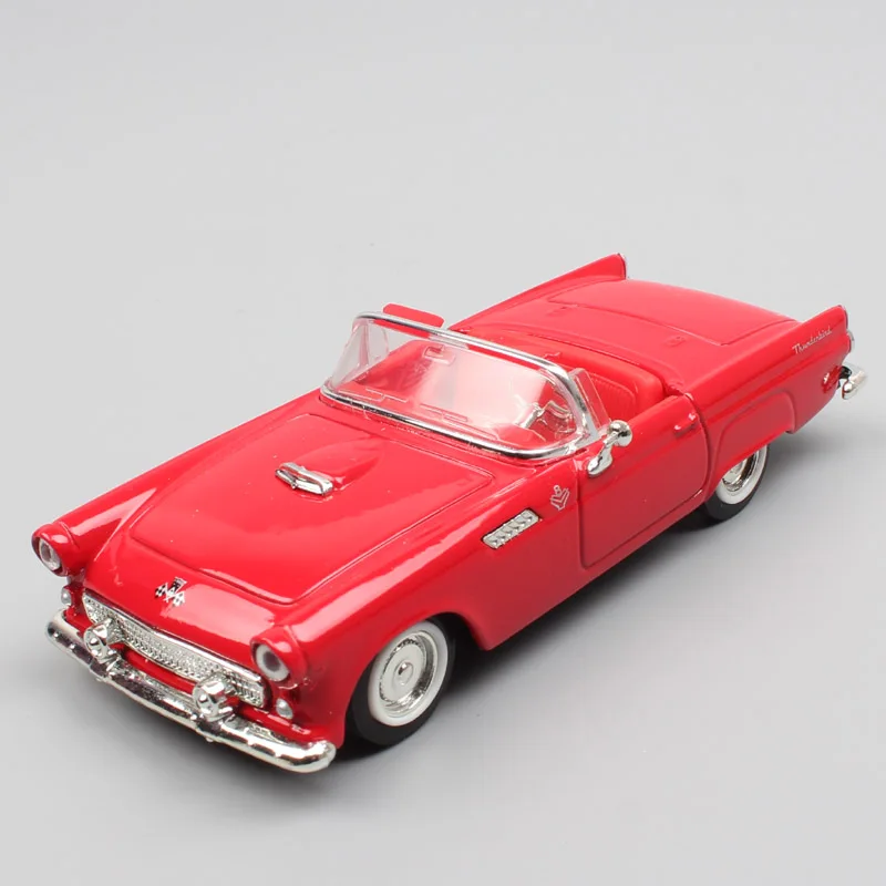 

Машинки Детские 1:43, литые под давлением, в винтажном стиле, ретро, 1955, Ford Thunderbird T-Bird, металлические транспортные средства