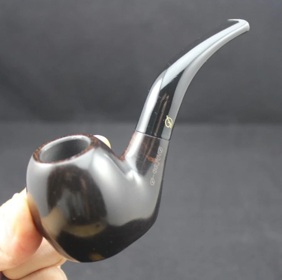 Набор курительных трубок ручной работы из натурального черного дерева для