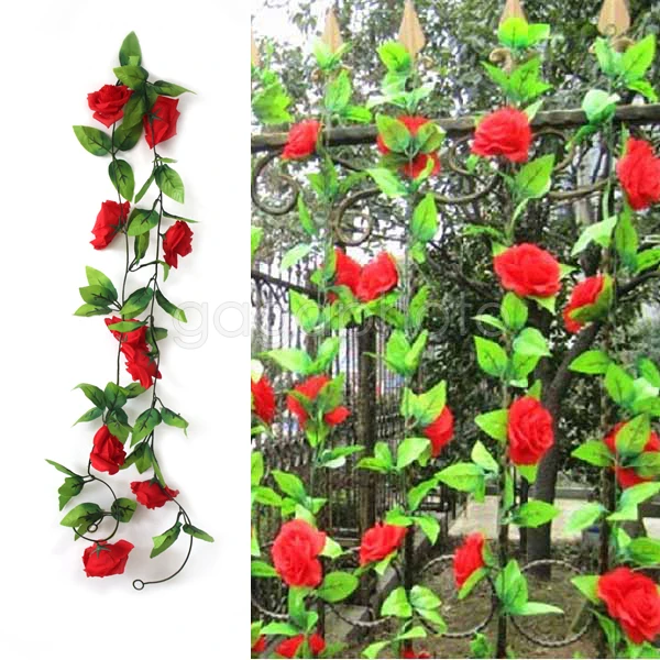 Лидер продаж искусственный плющ искусственные растения цветок роза красный