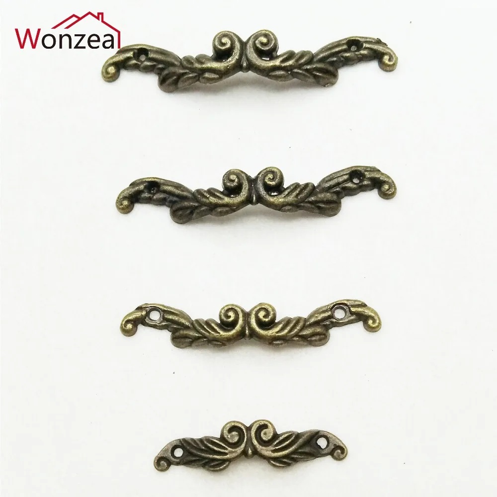 Винтажная Античная латунная ручка для мебели в классическом стиле шкафа