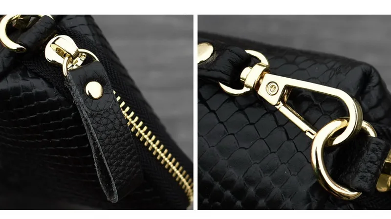 FUNMARDI Genuine Leather Female Clutch Wallet Serpentine Designer Women Bag Phone Card Mini Bags For Women Clutch Bag WLHB1984
