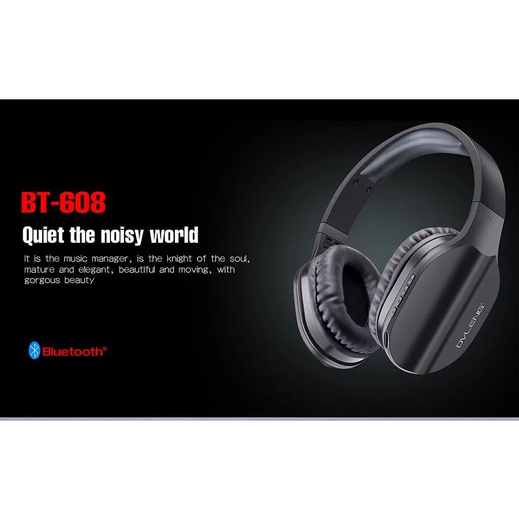 VOBERRY беспроводные наушники Bluetooth стерео Складная гарнитура аудио Mp3 регулируемые наушники с микрофоном для ПК ноутбука компьютера
