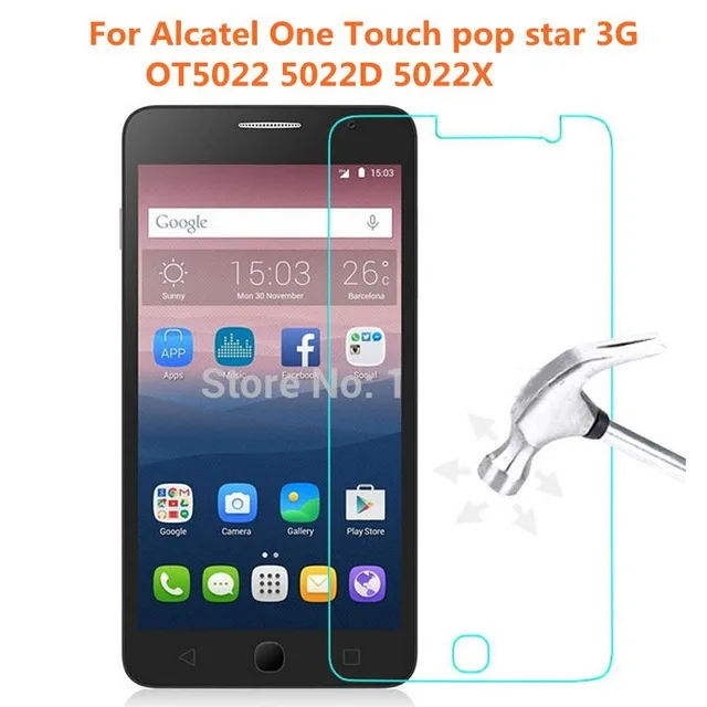 Для Alcatel One Touch pop star 3g закаленное Стекло защитная пленка Экран протектор для OT5022