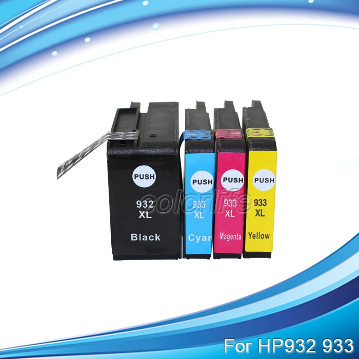 XIMO для HP 932 933 10 упаковок (4 черный 2 голубой пурпурный желтый) совместим с Officejet 7612