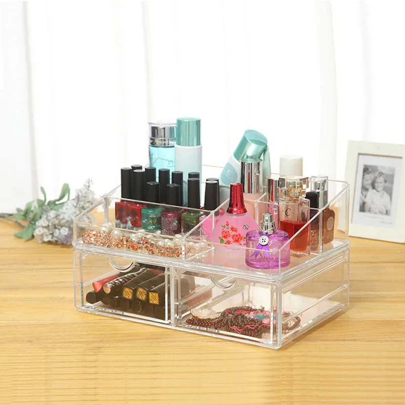 Органайзер для макияжа держатель инструменты лак ногтей коробка прозрачный