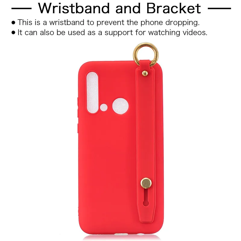 RED wrist band Ремешок на руку, кронштейн, чехол для huawei Psmart Z Honor9 lite P20 P30 Pro P10lite Etui для huawei P Smart Y7 Y9 - Цвет: RED wrist band