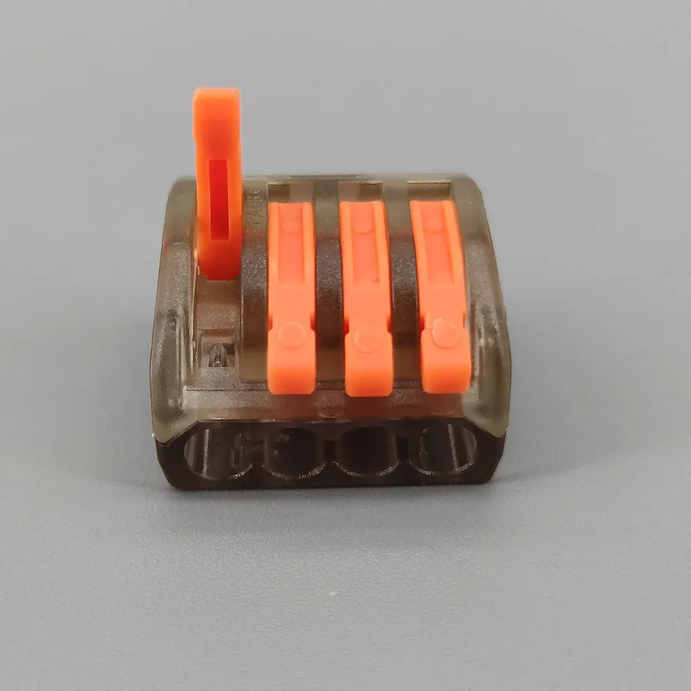 100 шт. 4-контактная стандартная компактная Клеммная колодка с рычагом |