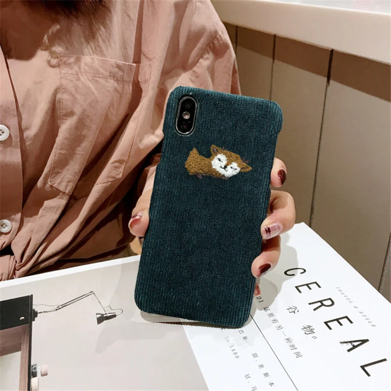 Goat Зимний теплый тканевый чехол для телефона для iPhone 6, 6 S, 7, 8 Plus, чехол, милый чехол для разделывания свиньи, утки, собаки хаски, жесткая задняя крышка для iPhone X, XR, XS, MAX Coque - Цвет: Goat