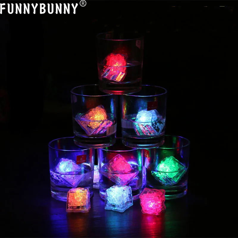 FUNNYBUNNY Светящиеся Кубики Льда красочный сенсорный датчик ночник Светодиодная